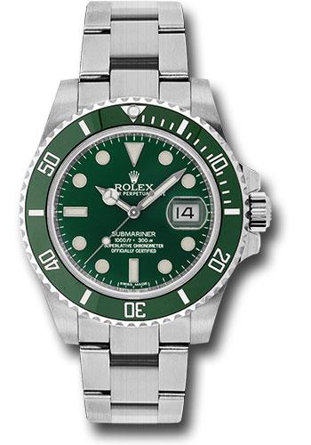 Rolex Steel Submariner Date Watch - The Hulk - Green Dial - 116610LV - 2014