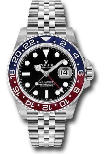 Rolex Steel GMT-Master II 40 Watch - Blue And Red Pepsi Bezel - Black Dial - Jubilee Bracelet - 126710BLRO - 2019