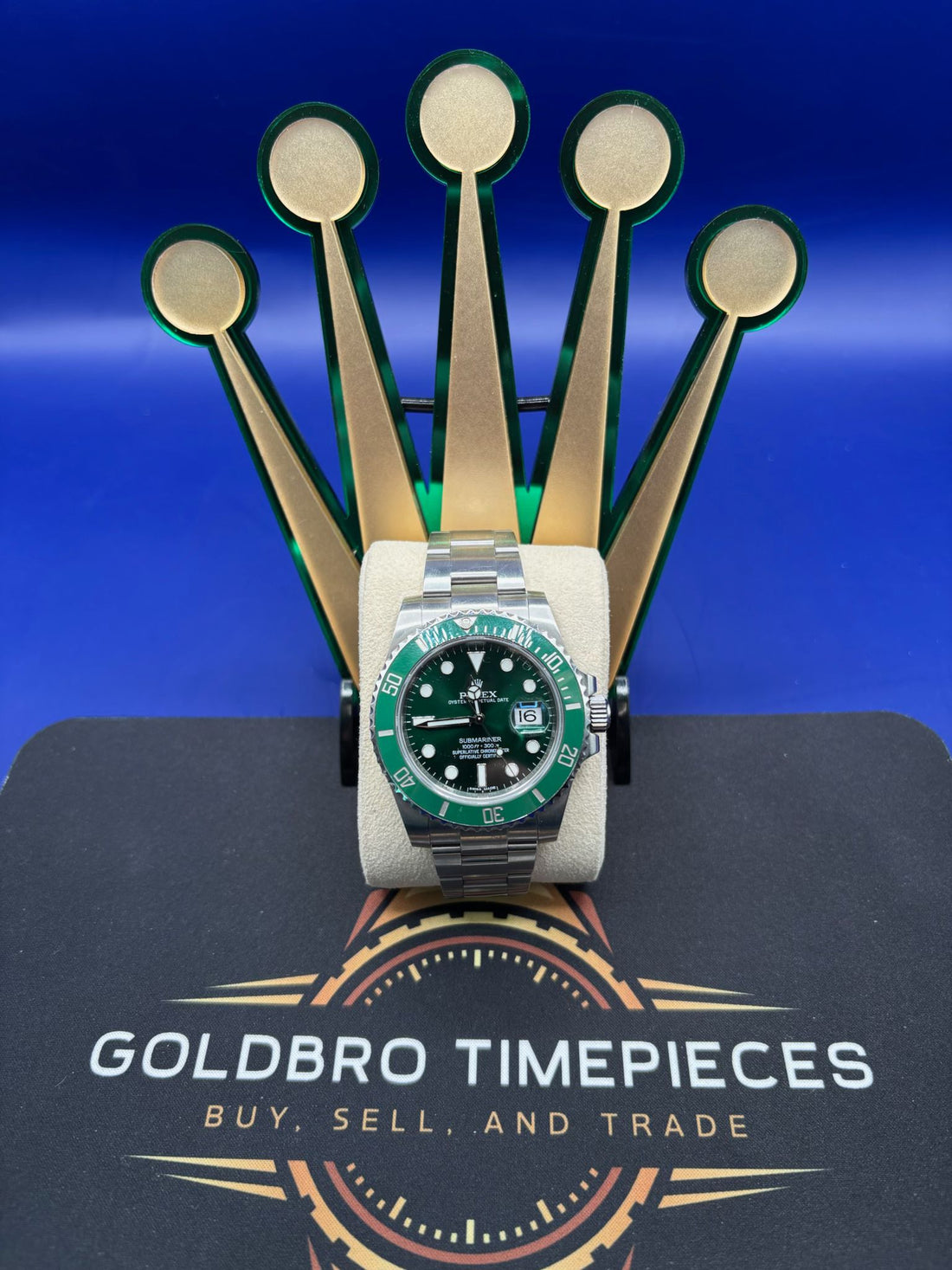Rolex Steel Submariner Date Watch - The Hulk - Green Dial - 116610LV - 2014
