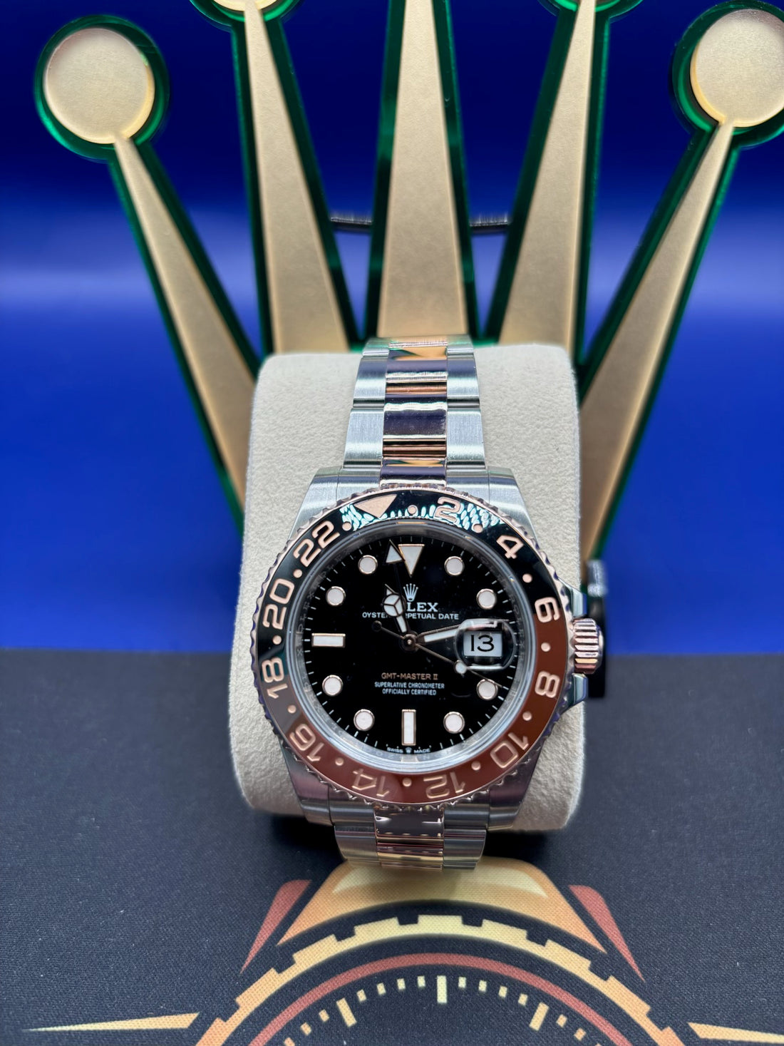 Rolex Everose Rolesor GMT-Master II 40 Watch - Black And Brown Root Beer Bezel - Black Dial - Oyster Bracelet - 126711CHNR bk - 2024