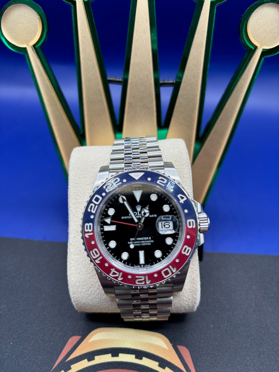 Rolex Steel GMT-Master II 40 Watch - Blue And Red Pepsi Bezel - Black Dial - Jubilee Bracelet - 126710BLRO - 2019