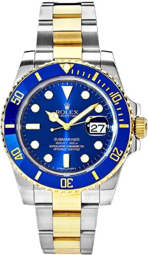 Rolex Submariner Date Yellow Gold/Steel 40mm Blue Dial Watch - 116613LB - 2017