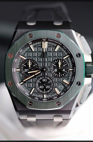 Audemars Piguet Royal 0ak Offshore Chronograph 43mm Ceramic Green Dial - 26420CE.OO.A063VE.01 - 2025