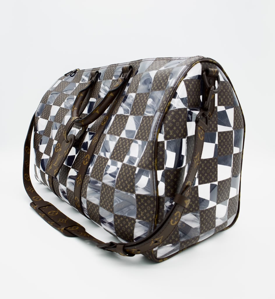 Louis Vuitton Keepall Bandouliere Bag Monogram Chess Coated Canvas and PVC 50