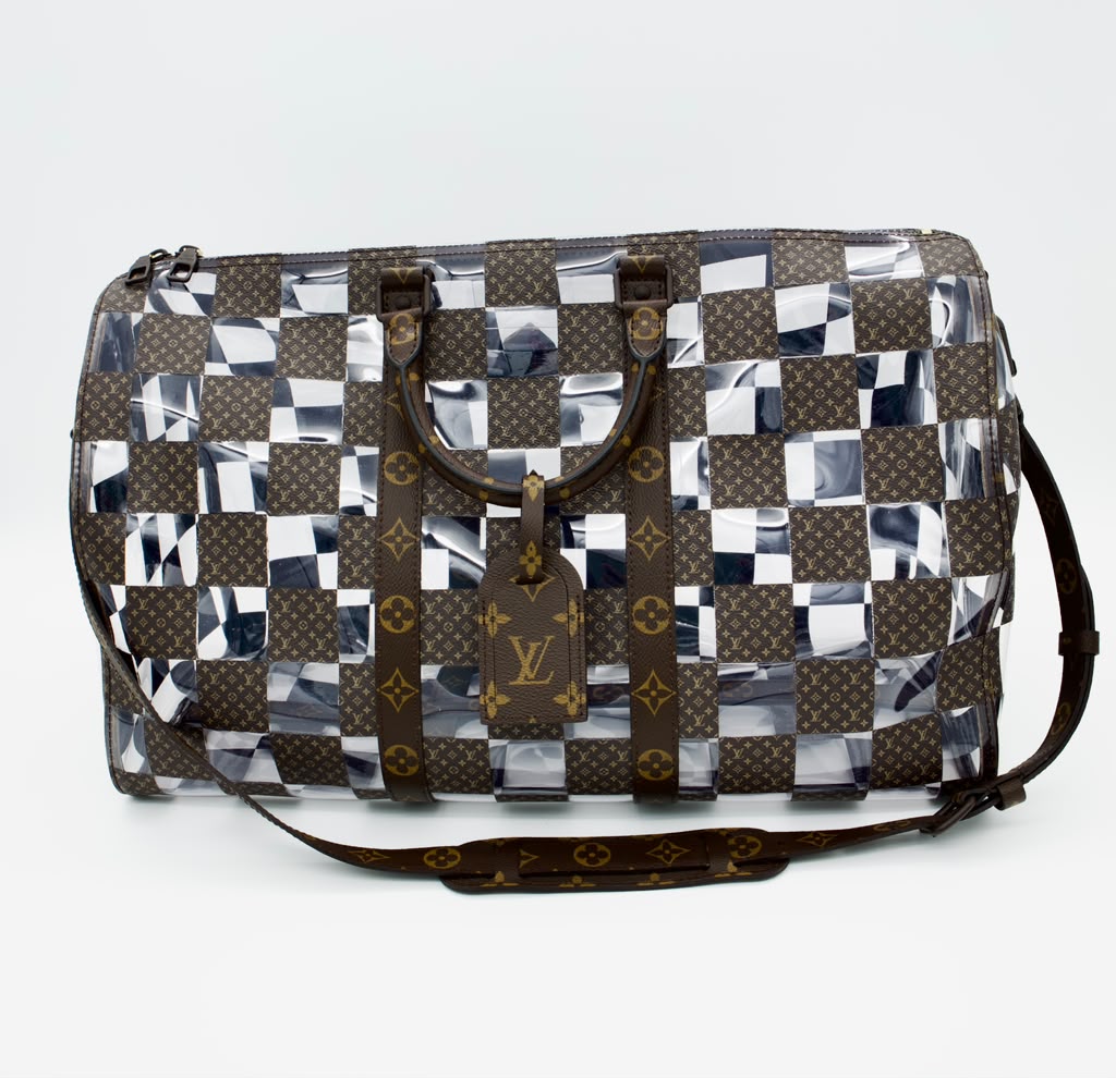 Louis Vuitton Keepall Bandouliere Bag Monogram Chess Coated Canvas and PVC 50